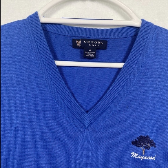 OXFORD Golf Maywood Edition Royal Blue Shirt Sweater Vest Pre-Owned Men’s XL - Picture 5 of 8